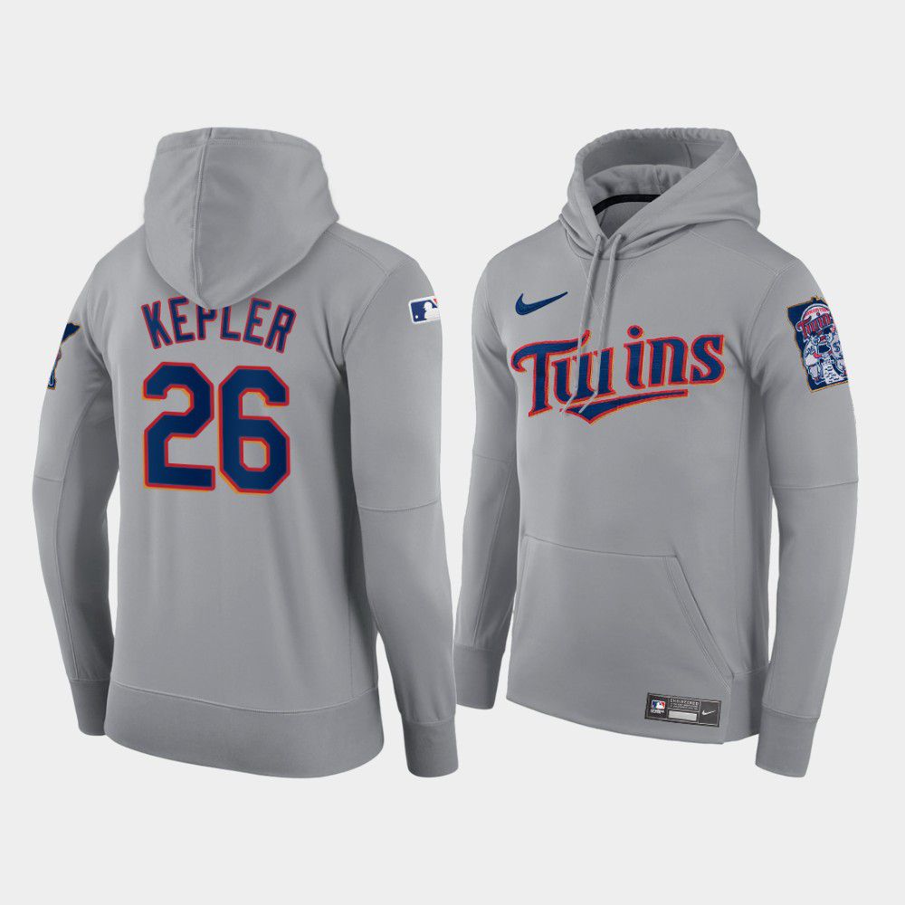 Men Minnesota Twins #26 Kepler gray road hoodie 2021 MLB Nike Jerseys